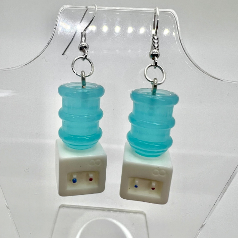 Water Bottle Tower Earrings - Drink Earrings - Cooler Earrings - Summer Earrings